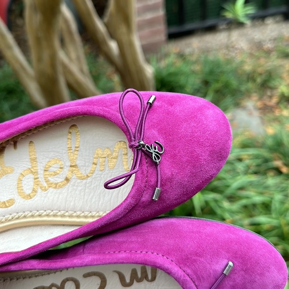 VIBRANT 🎉 Sam Edelman Magenta Felicia Round Toed Ballet Flats size 7 (37) - Picture 12 of 13